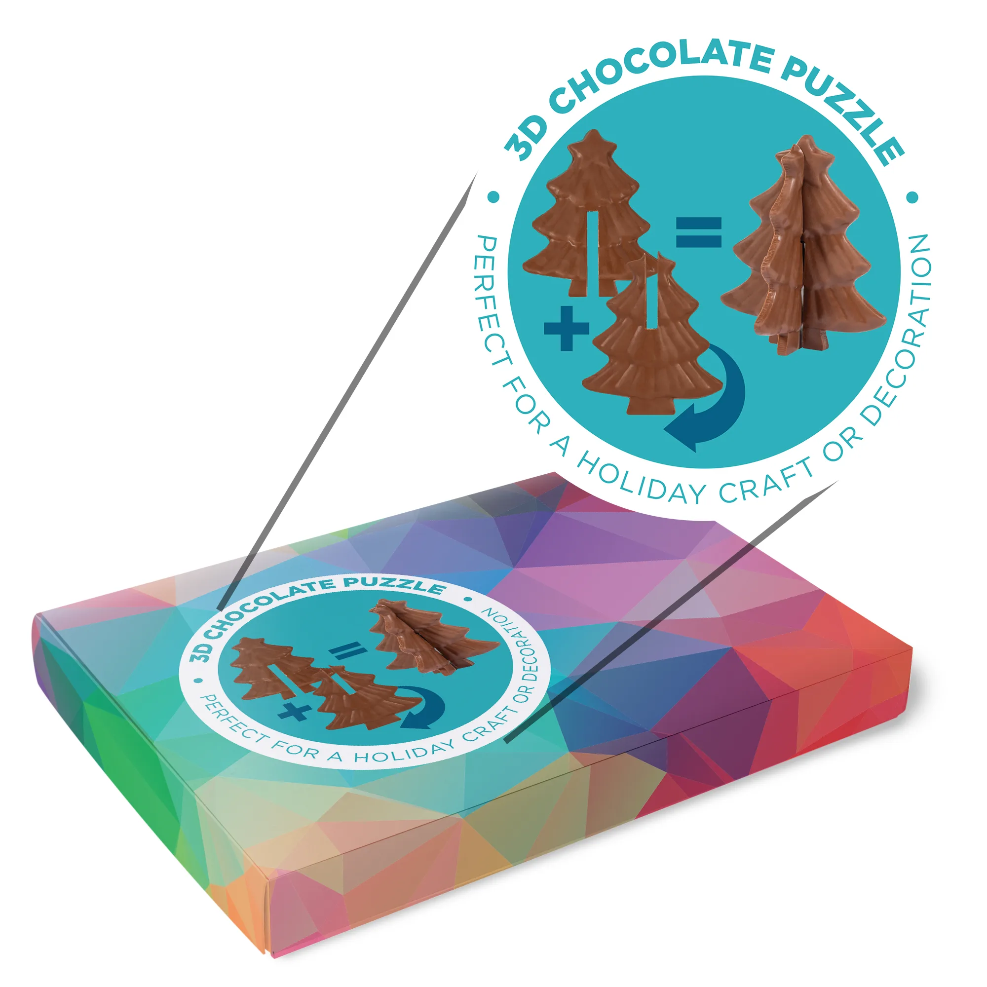 3D Puzzle Milk Chocolate Tree view 2