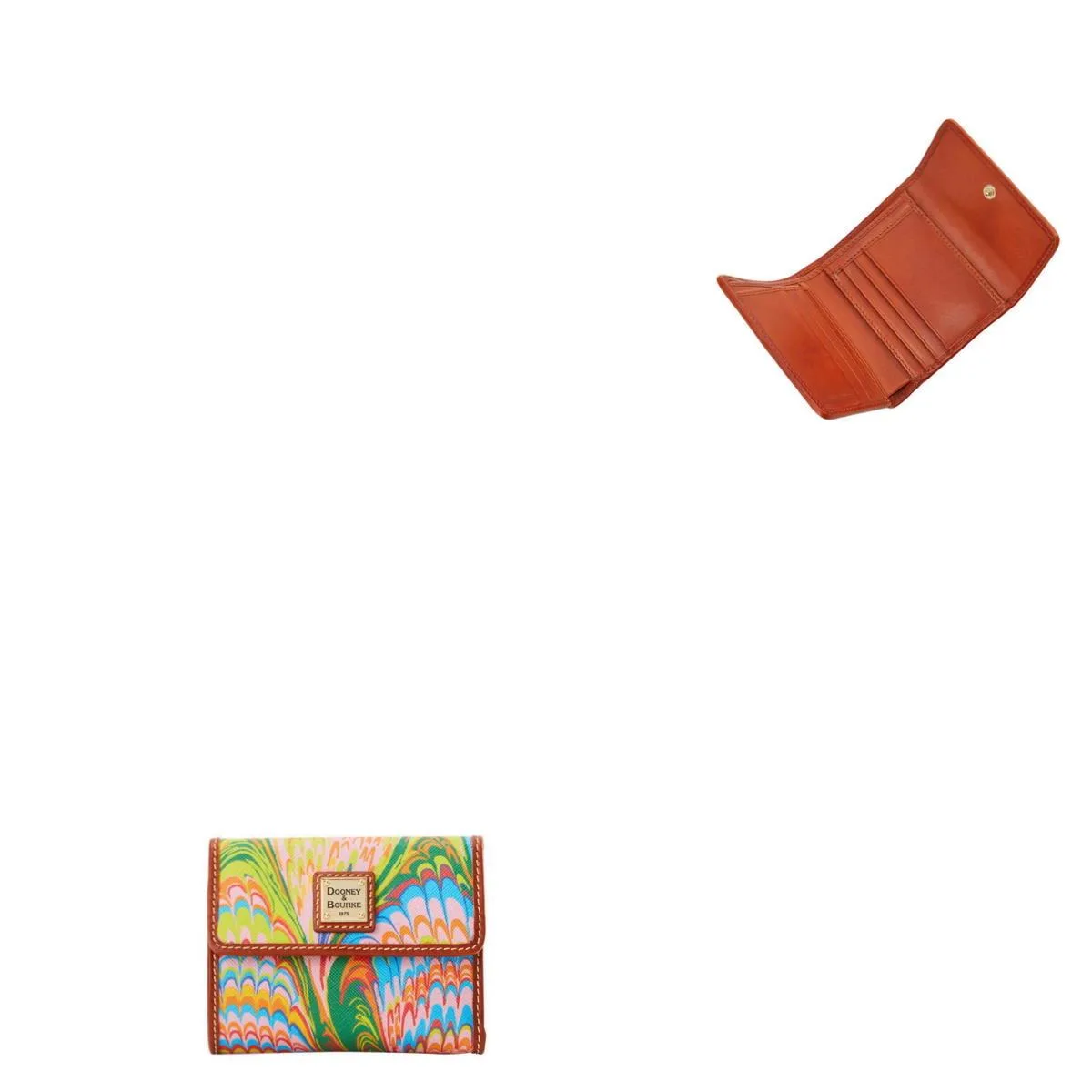 Dooney & Bourke Plumes Small Flap Wallet - Pink
