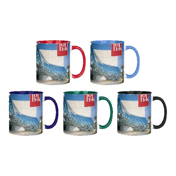 Barcelona 11oz Two Tone Mugs-Inner Handle color