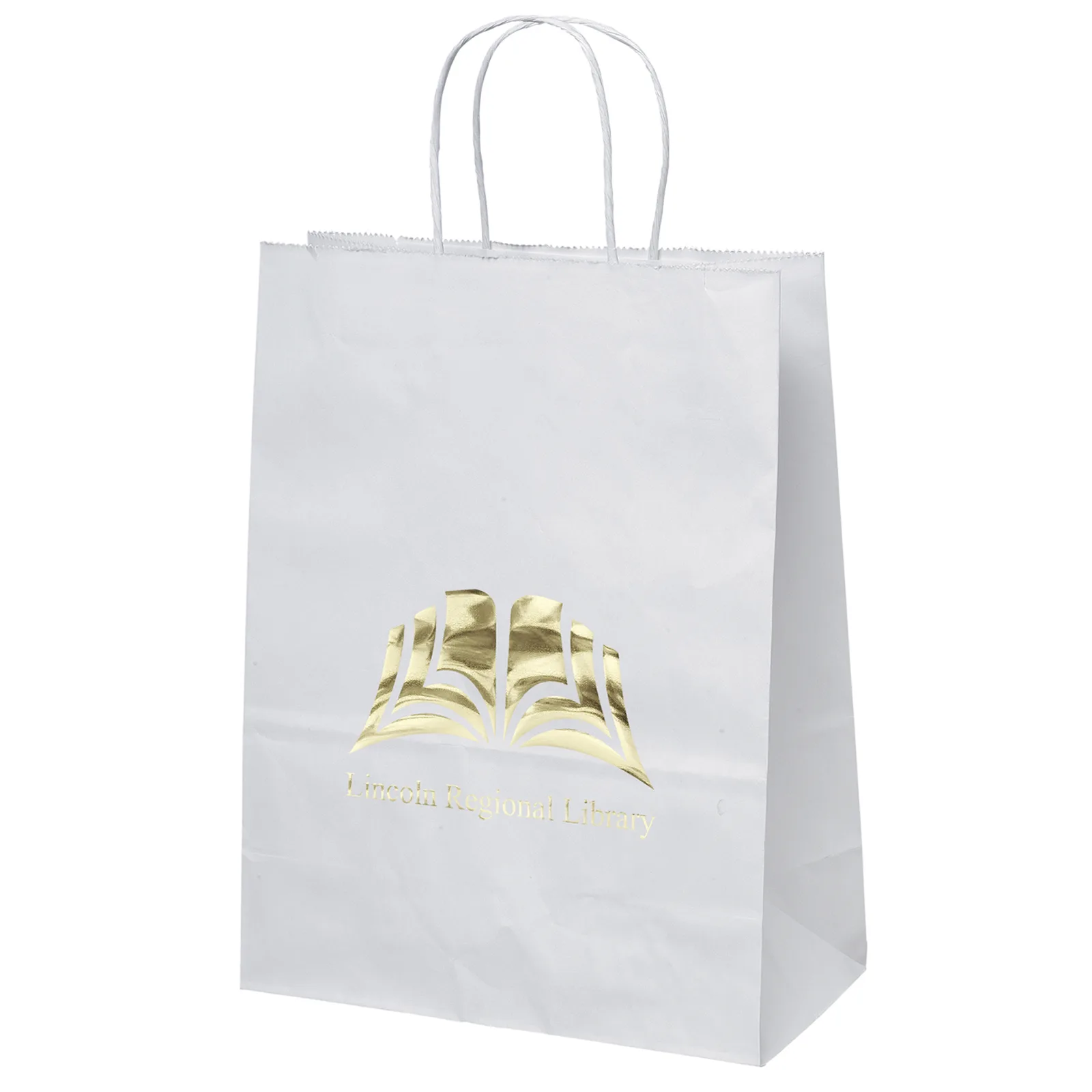 Jenny - White Shopper - Foil Print (10" x 5" x 13")