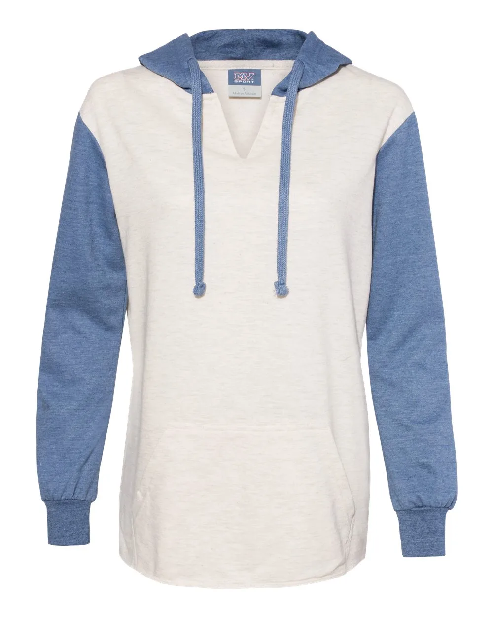 MV® Sport Women's French Terry Hooded Pullover w/Colorblocked Sleeves view 4