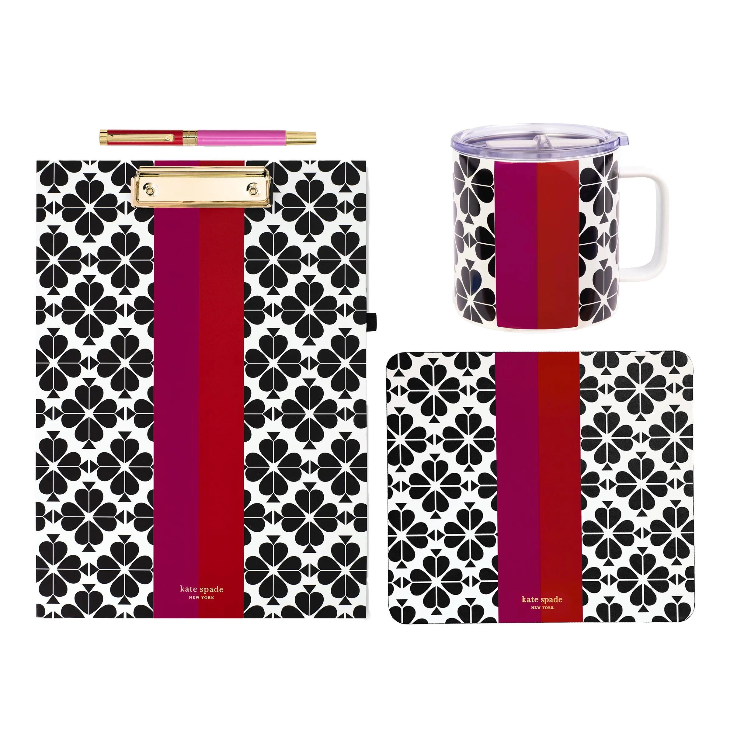 kate spade new york Signature Style Complete Office Bundle - Black Spade Flower