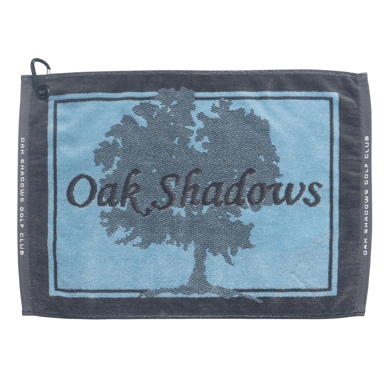100% Cotton Jacquard Woven Golf Towel w/Carabiner view 2
