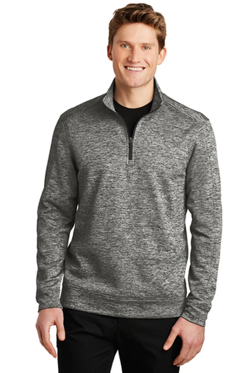 Sport-Tek® PosiCharge® Electric Heather Fleece 1/4-Zip Pullover.