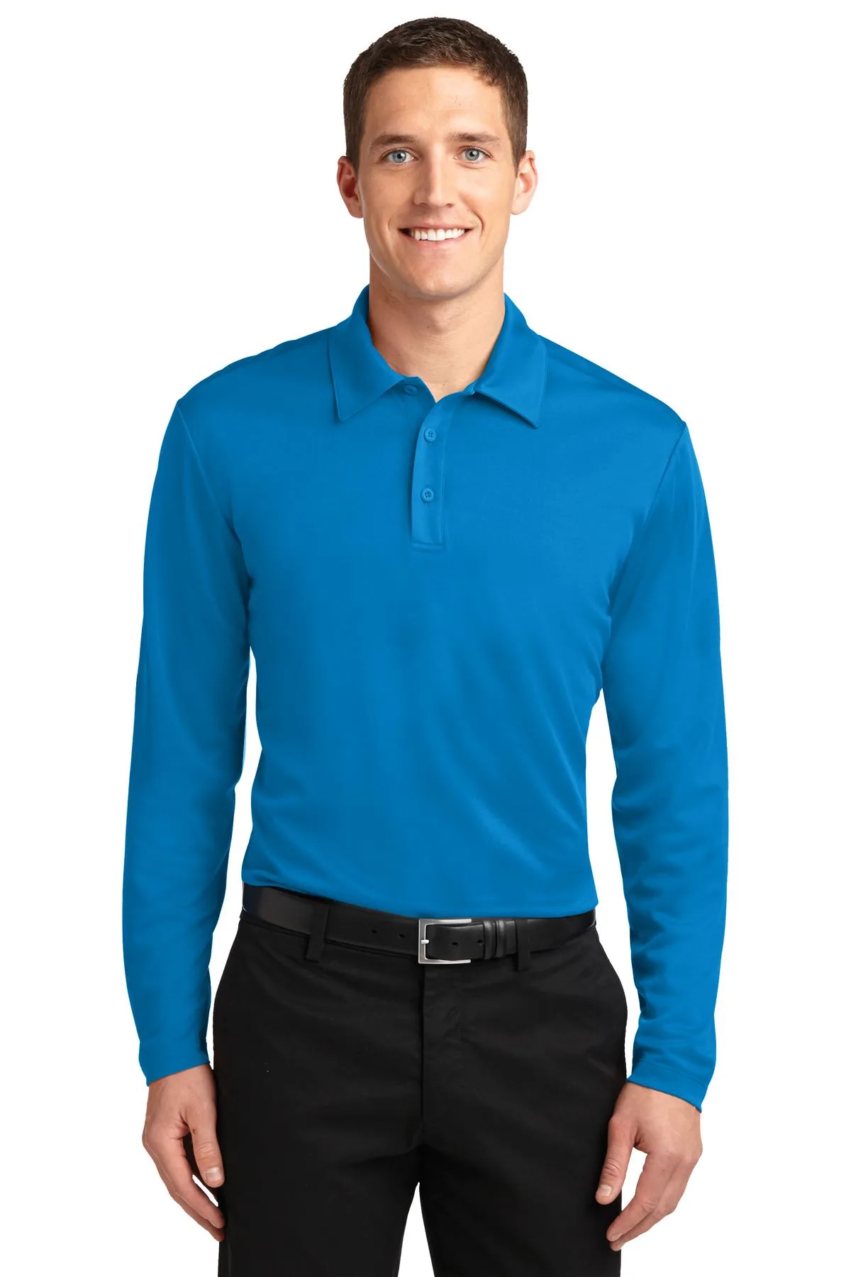 Port Authority® Silk Touch™ Performance Long Sleeve Polo.