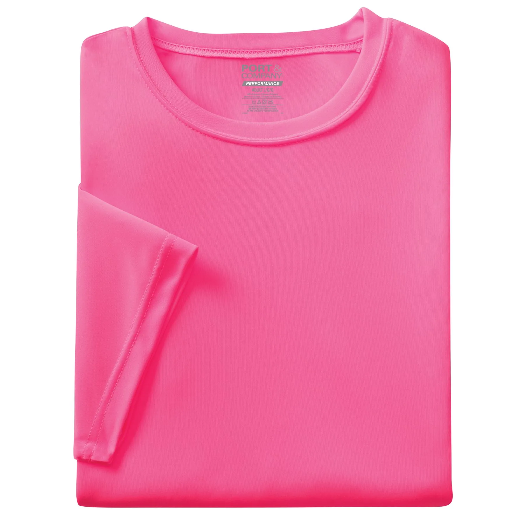 Neon Pink Blank Folded View