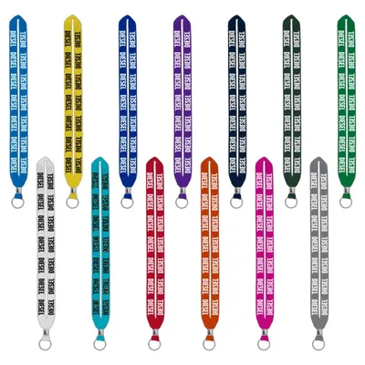 IMPORT Rush 3/4" Polyester Lanyard with Silver Crimp & Split-Ring