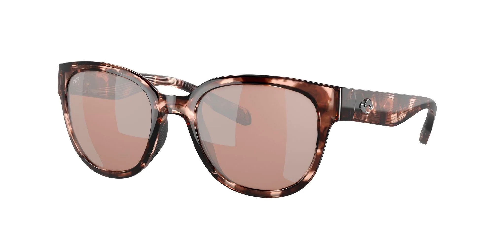 Costa Del Mar Salina Sunglasses - (Frame) Coral Tortoise; (Lens) Copper Silver Mirror, 580P