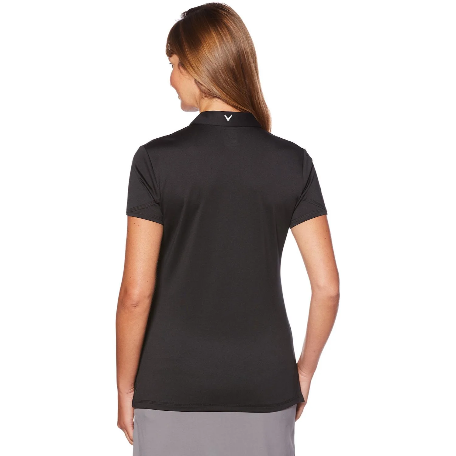 Callaway® Moisture Wicking Women's Chev 1/4-Zip Polo Shirt with Custom Logo view 3