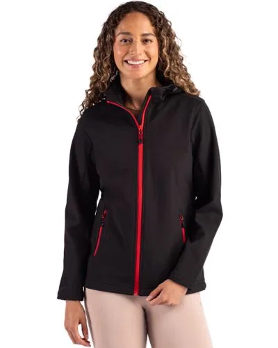 Clique Tempo Recycled Stretch Softshell Womens Hooded Jacket view 6