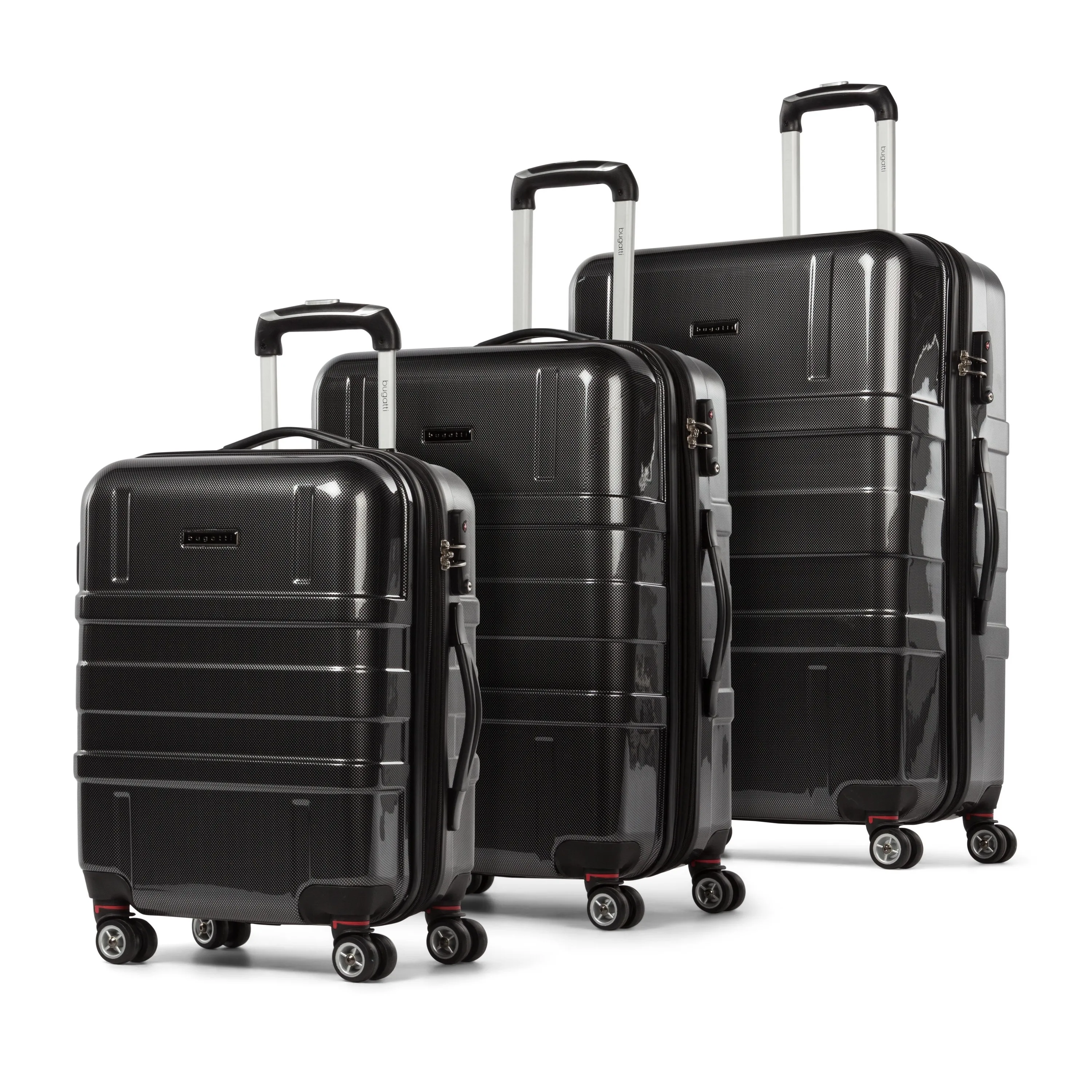 Bugatti Budapest -Hard Case Luggage Set-Black