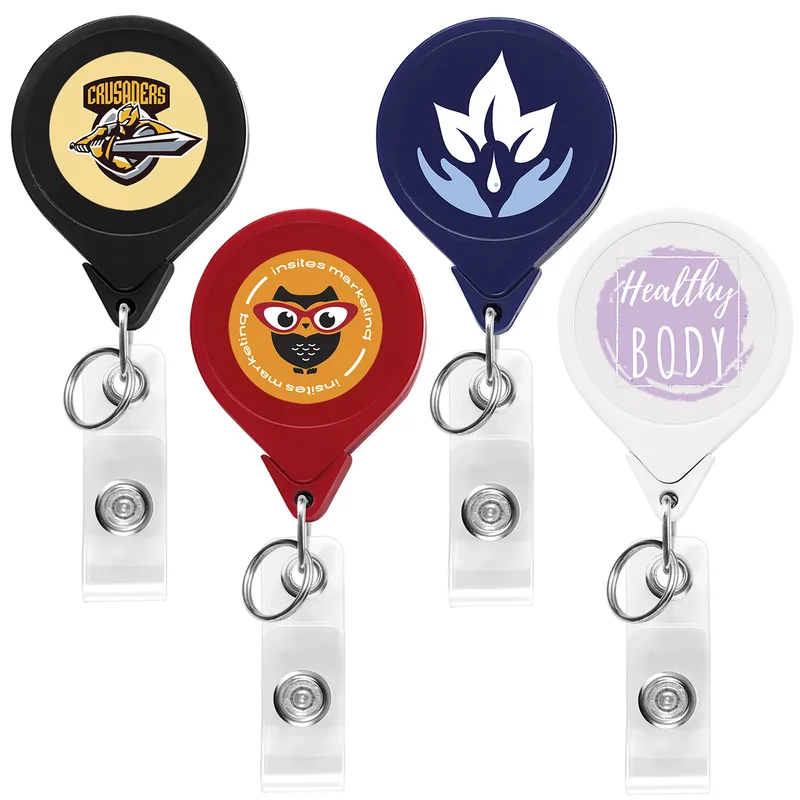 Round Dual Back Retractable Badge Reel