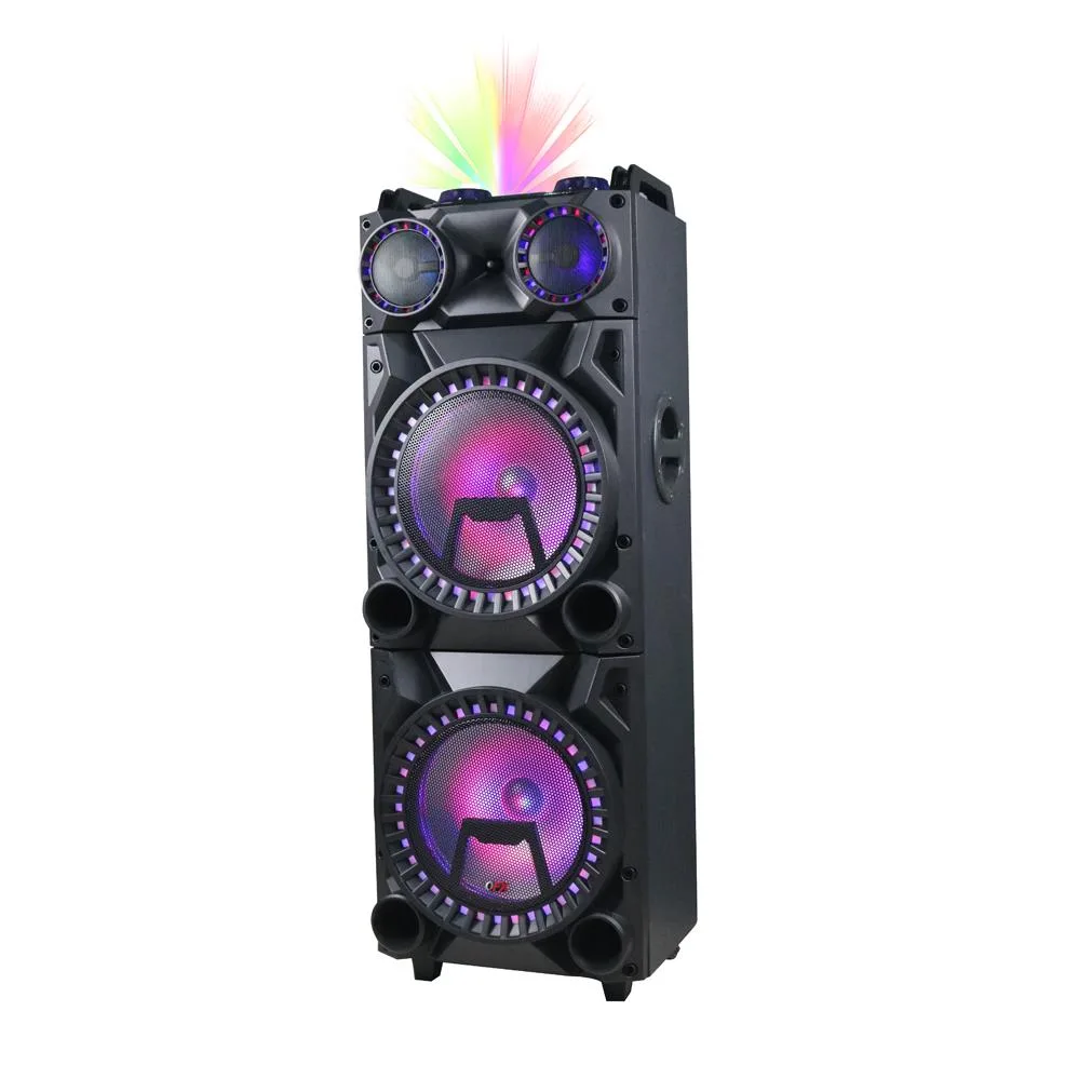 QFX Portable Party Speaker w/Disco Light (2x12")