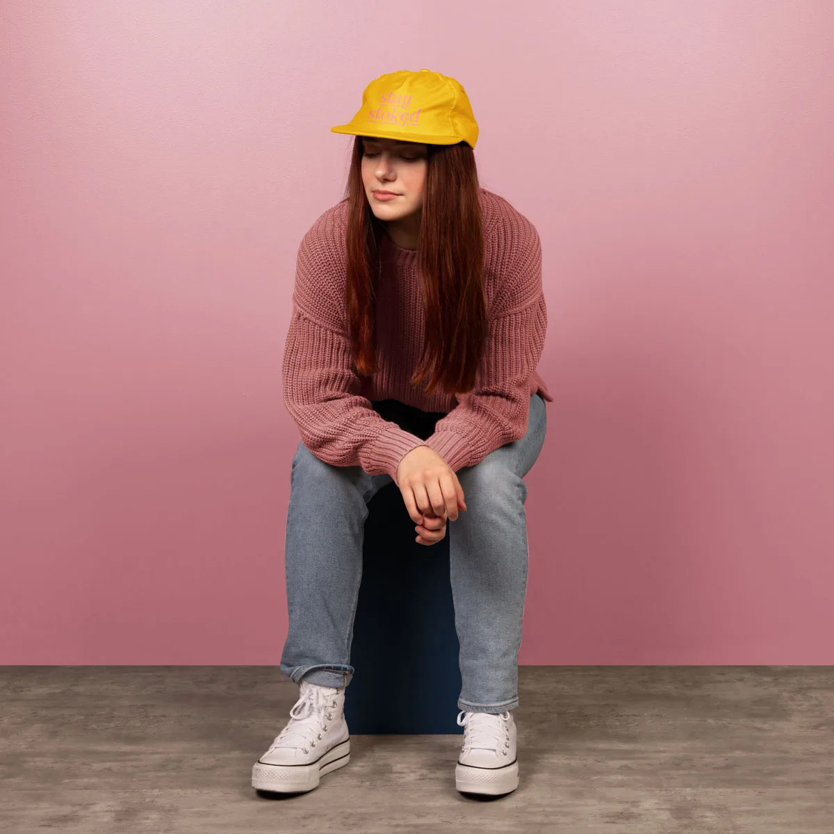 5-Panel Hat - Flat Brim - Unstructured - Poly Twill view 2