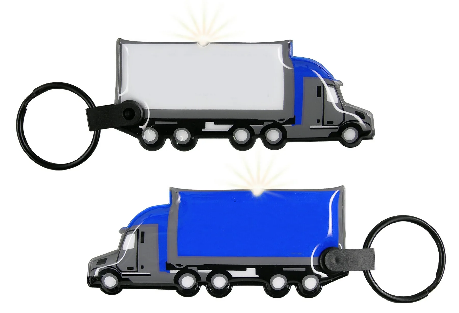 ShapeLights™ Color-A-Shape Key Ring Flashlight (Semi Truck) view 2