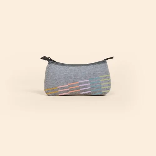 Large Heathered Jersey Knit Canoe Pouch view 2