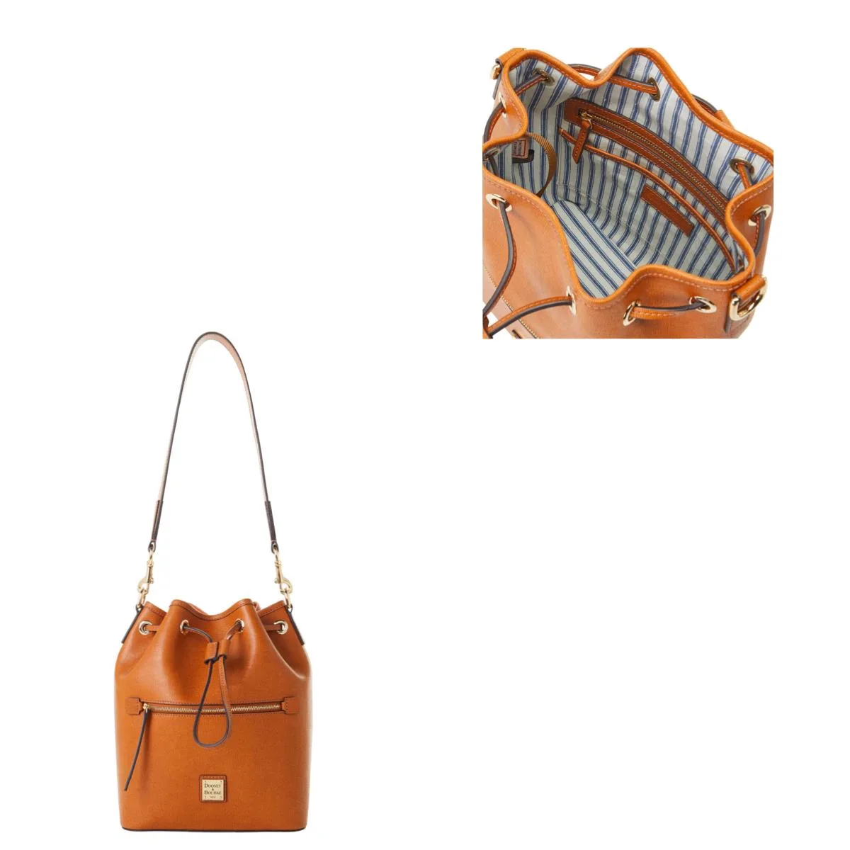 Dooney & Bourke Natural Saffiano Drawstring