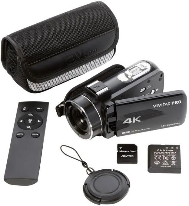 Imaging & Optics Vivitar 4K Camcorder With Sd Card, Hdmi Cable And Gadget Bag