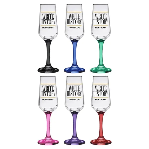 TOSCANA 6.5 Oz Champagne Glass with Color Bottom view 2
