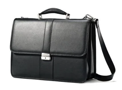 Samsonite® Leather Flapover Business Case