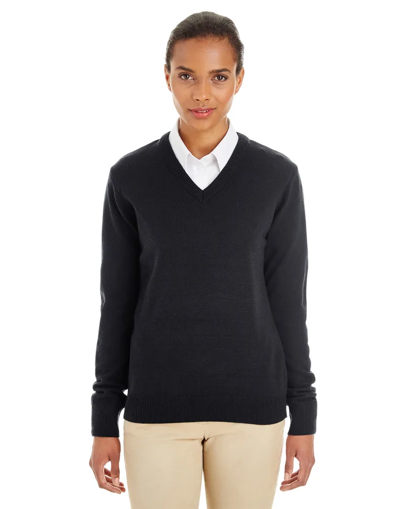 Harriton Women's Pilbloc V-Neck Sweater