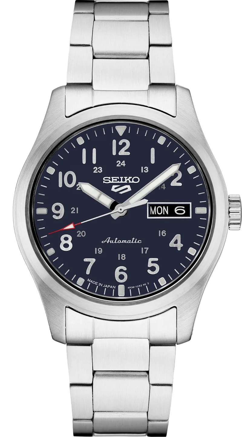 Seiko Watch Mens 5 Sports Ss Blue Dial