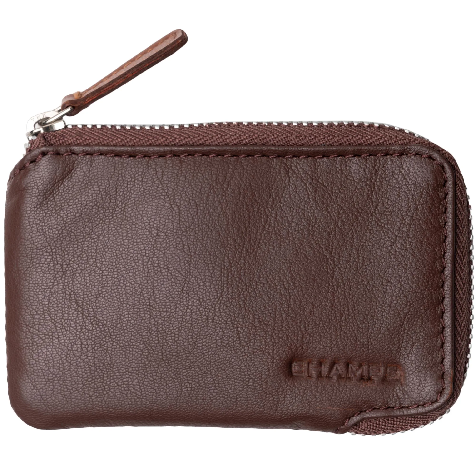 Champs Luggage Brown Zip Case Wallet Size 4.25"X2.75"X0.5"