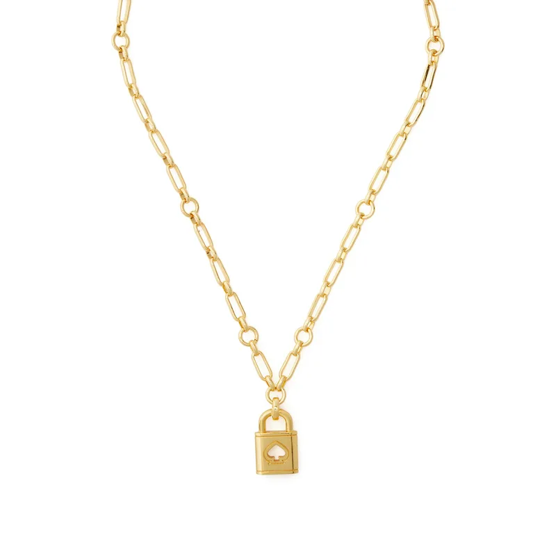 kate spade new york Lock And Spade Lock Pendant - Gold