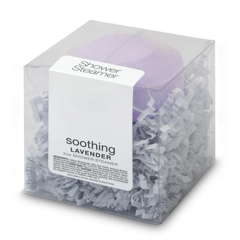 Shower Steamer in Clear Box - Soothing Lavender view 2