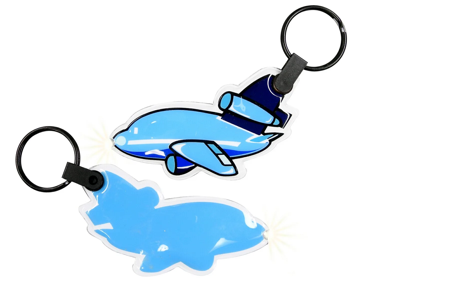 ShapeLights™ Color-A-Shape Key Ring Flashlight (Airplane) view 2