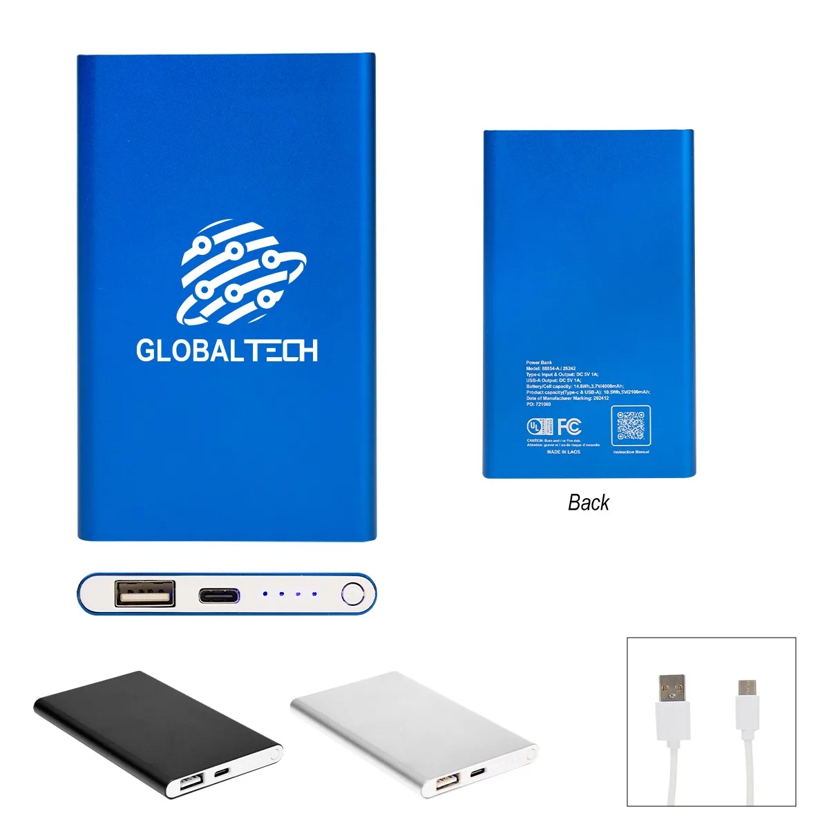 Ul Listed Slim Power Bank 2.0 view 2