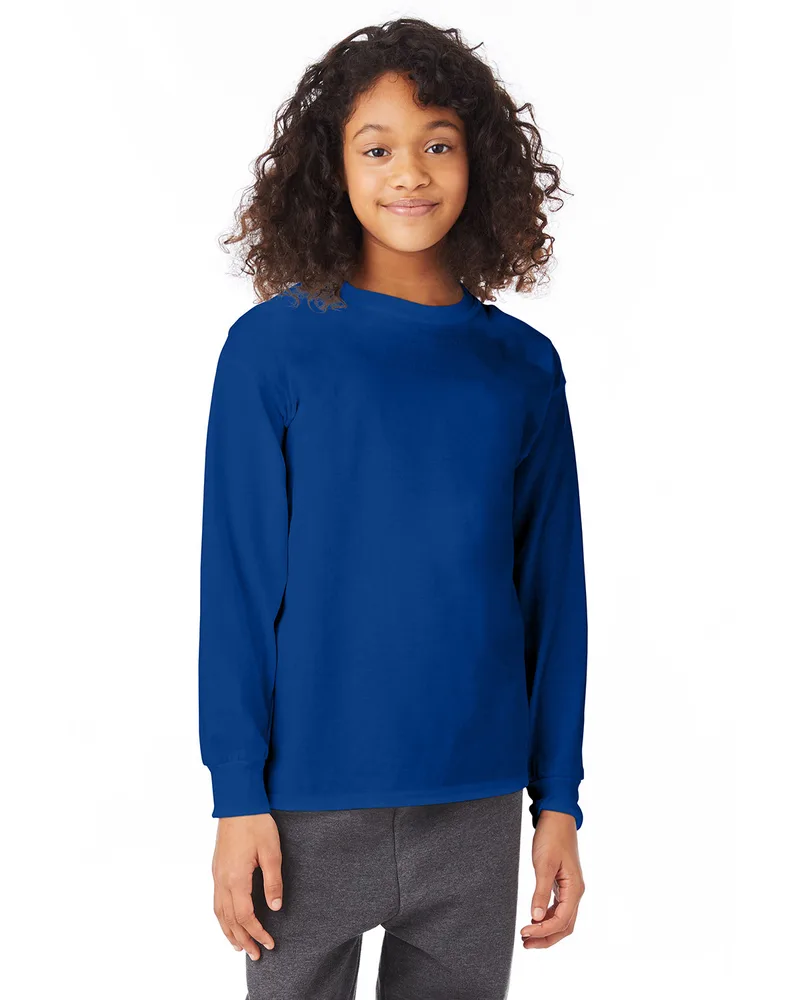 Hanes Printables Youth Authentic-T Long-Sleeve T-Shirt view 2