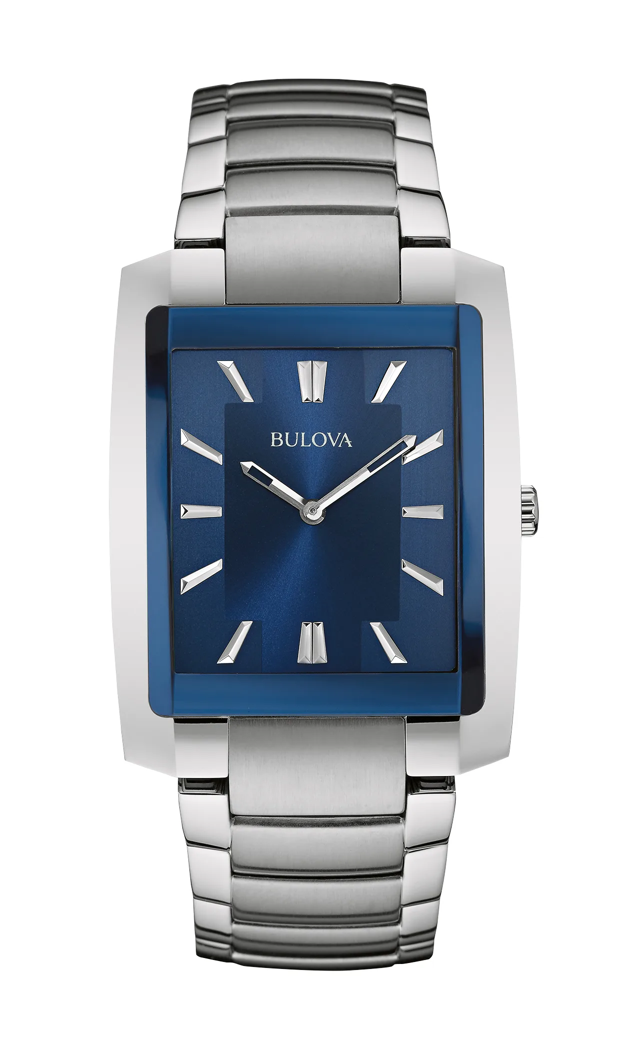 Bulova Watches Men's Stainless Steel Bracelet Watch, Blue Dial
