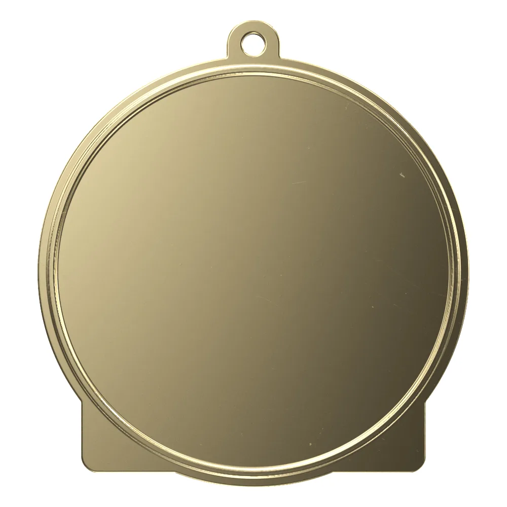 Bright Gold Football High Tech Medallion (2") view 2