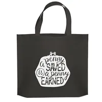 Thrifty™ - Budget Tote - Screen Print (19" x 15" x 4") — Black