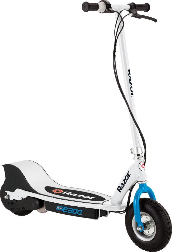 Razor USA E300 Electric Scooter - White/Blue (Bb)