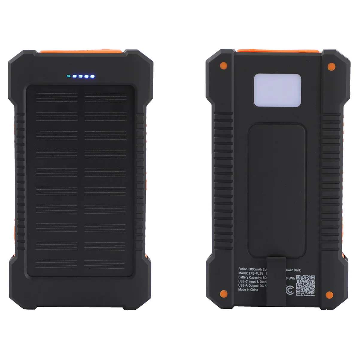 Fusion 5000mAh Solar-Charging Power Bank view 2