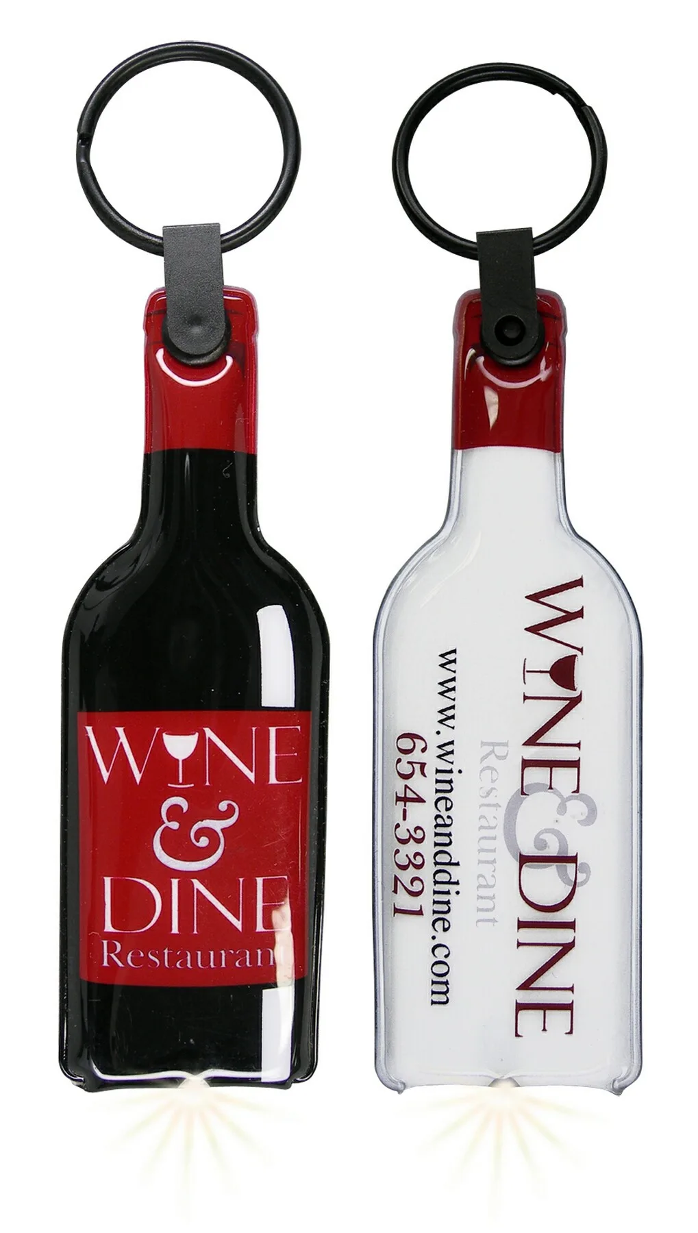 ShapeLights™ Color-A-Shape Key Ring Flashlight (Wine Bottle)