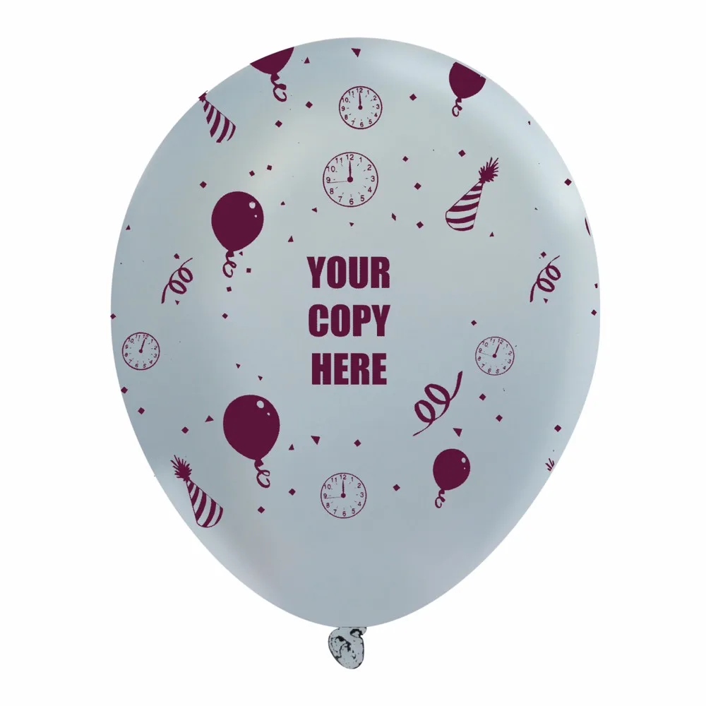 11" Metallic Latex Wrap Balloons view 2