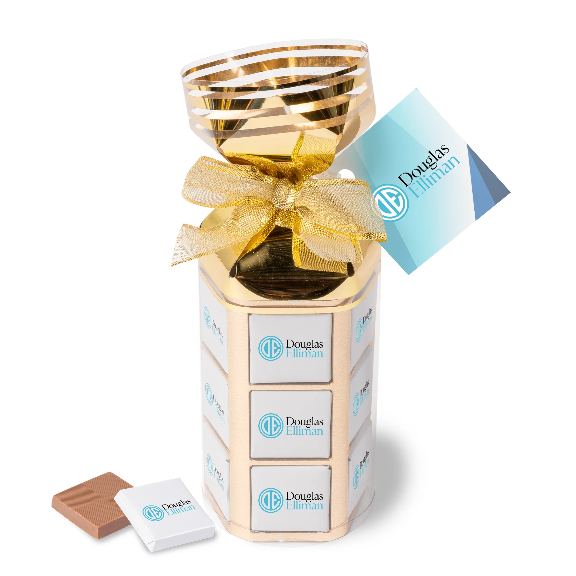 Thirty Six Piece Chocolate Foiled Square Gift Bag- Full Color view 4