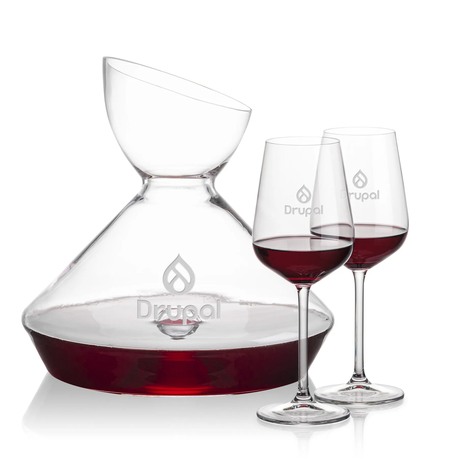 Stemmed Set, Elderwood Wine Set, Carafe & 2 Wine
