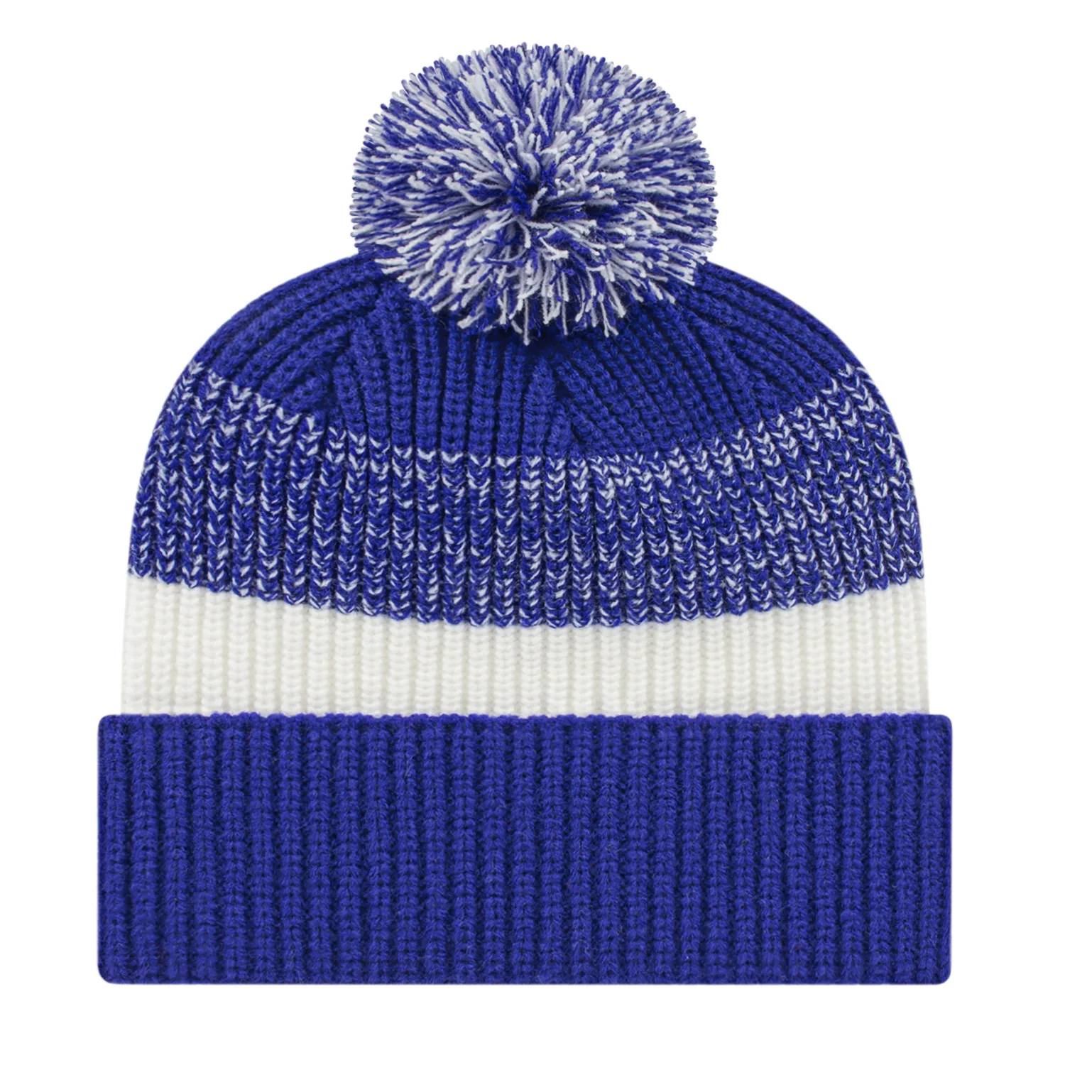 Thick Ribbed Knit Cap With Cuff view 5