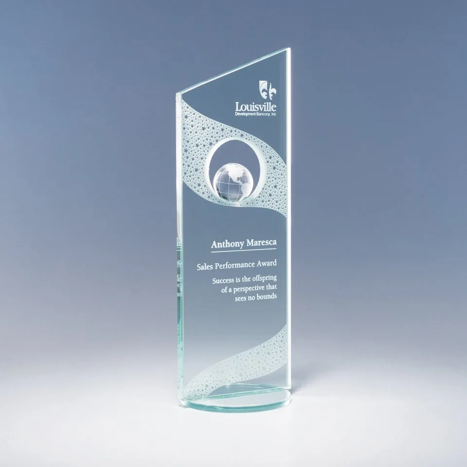 10.25" Perspective Jade Crystal Award