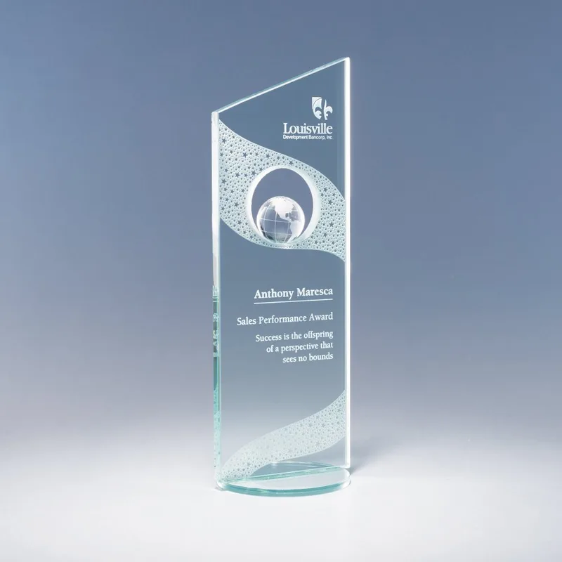 10.25" Perspective Jade Crystal Award