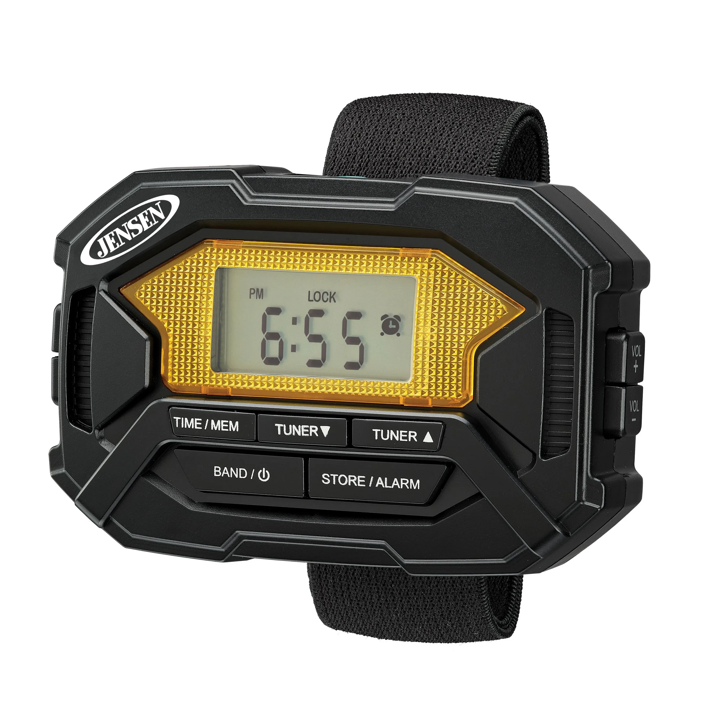 Jensen Audio Digital Am/Fm Stereo Armband Radio w/Clock
