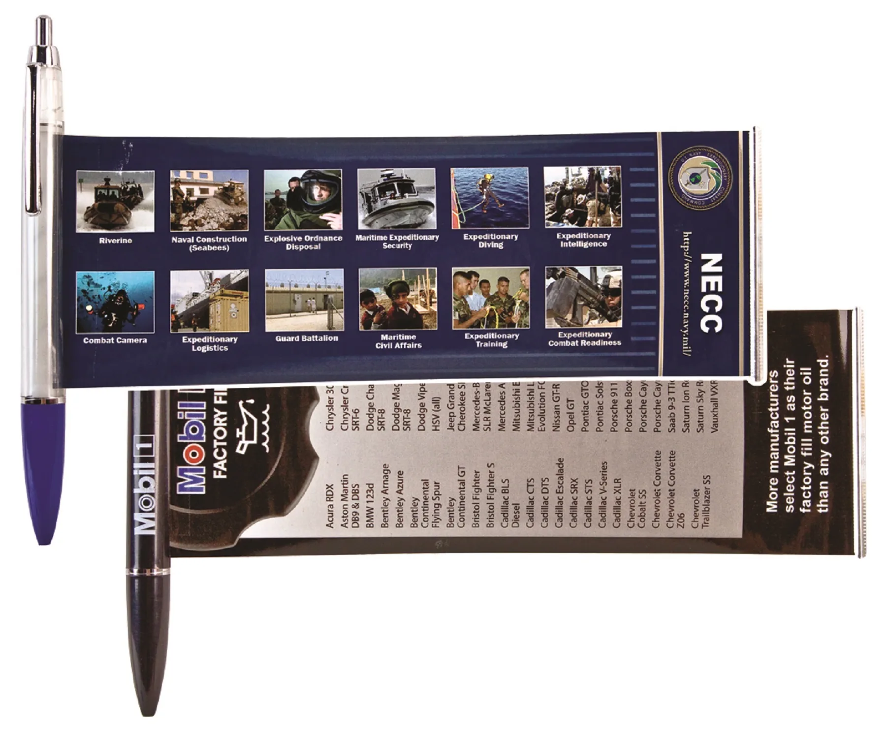Banner Pen W/Metal Clip & Chrome Plunger view 2