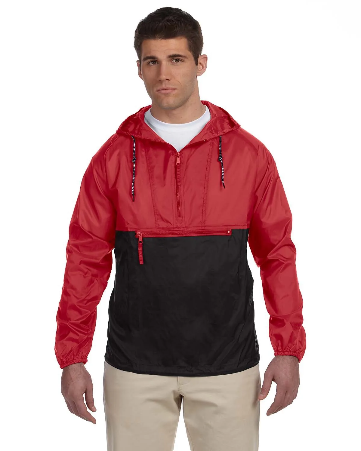 Harriton Unisex Packable Hooded Nylon Jacket view 3