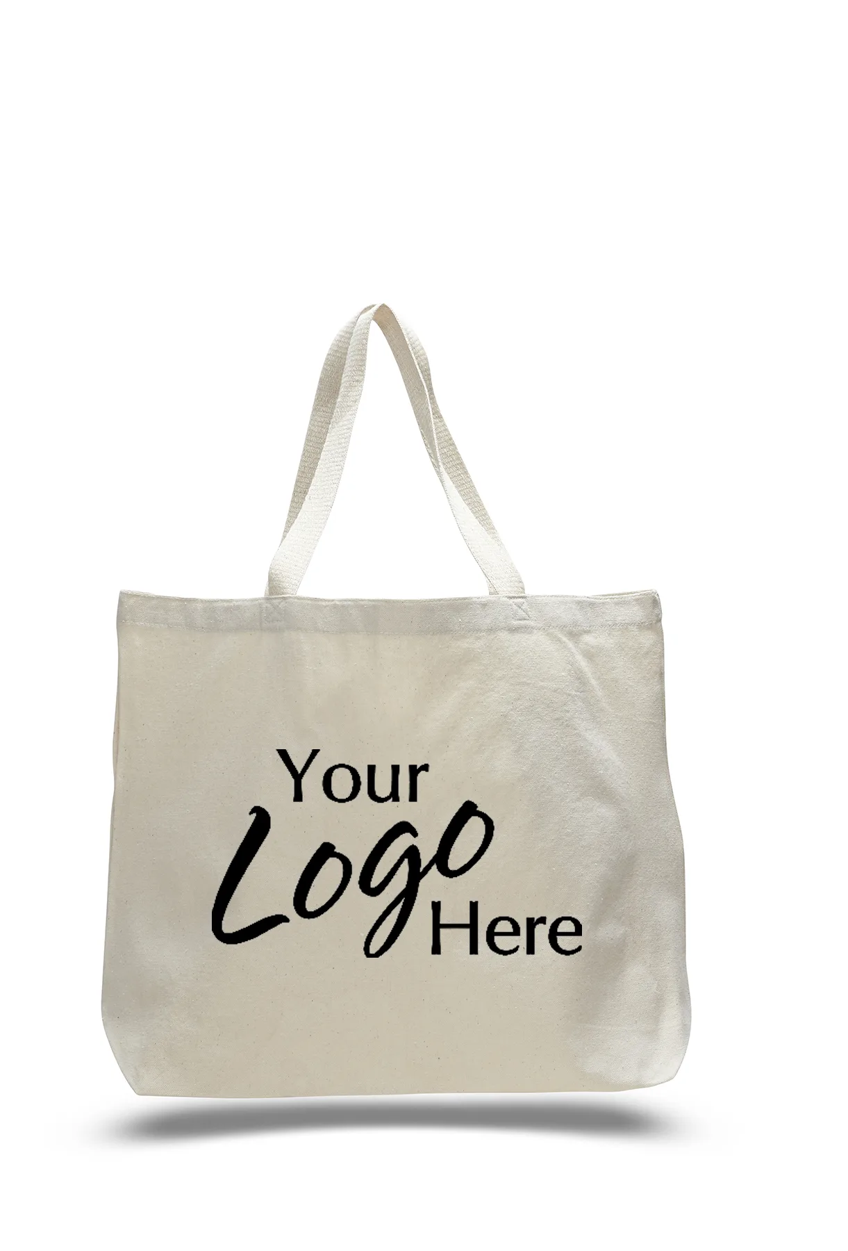 Canvas Jumbo Tote Bag w/5" Gusset (20"x15"x5") view 2