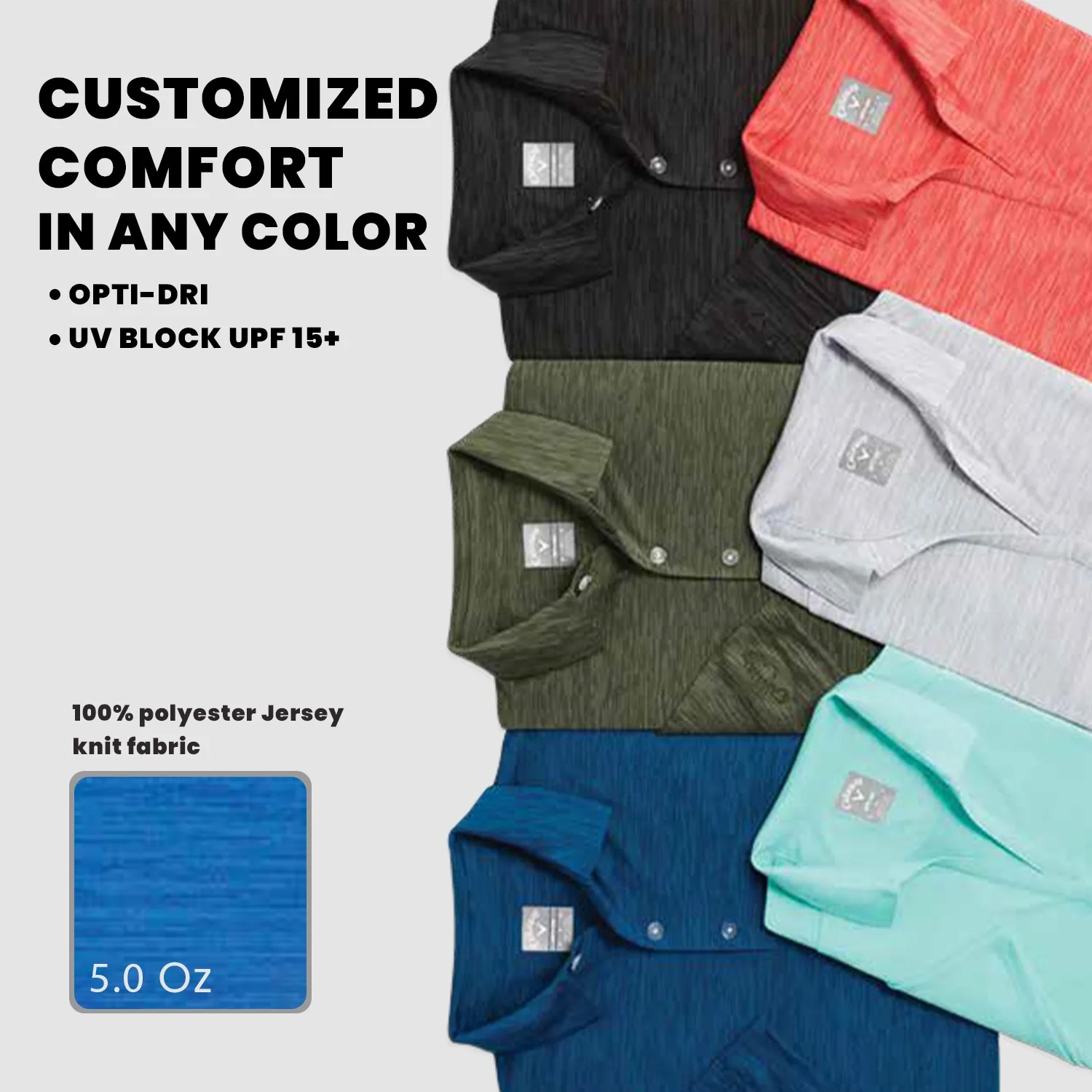 Callaway® Moisture Wicking Broken Stripe Women's Polo Shirt with Custom Logo view 5