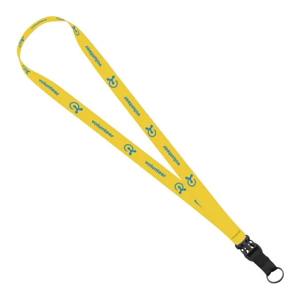 3/4" Dye-Sublimated Lanyard with Slide-Release & Metal Split-Ring view 2